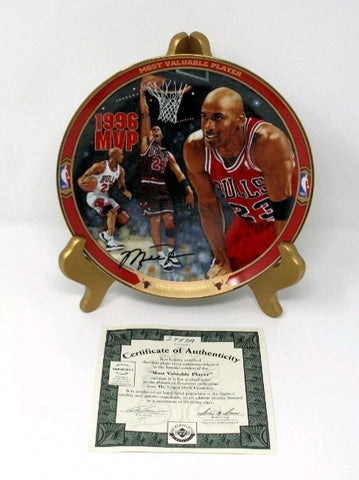 Michael Jordan Upper Deck 1996 MVP Collectors Plate Bradford