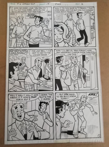 Archie's TV Laugh Out #19 Page 2 Original Art (1973)