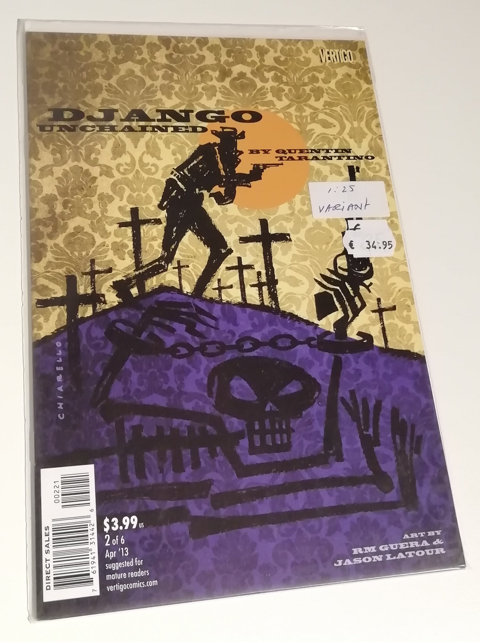 Django Unchained #2 NM- 1/25 Mark Chiarello Variant