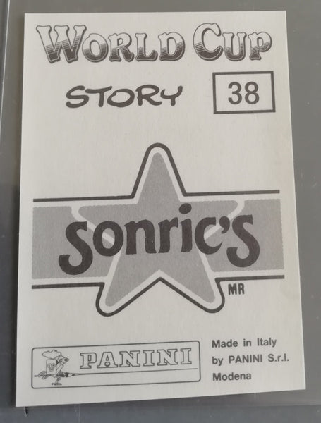 Panini World Cup Story Sonric's #38 Pele Sticker