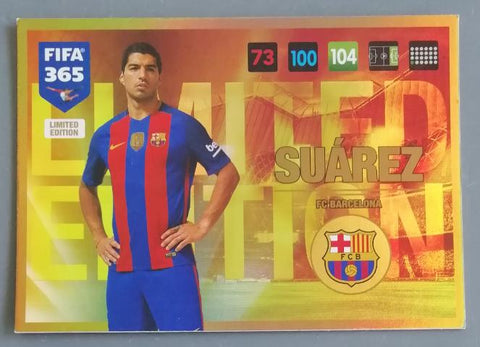 2016-2017 Panini Adrenalyn FIFA 365 Luis Suarez XXL Limited Edition Trading Card