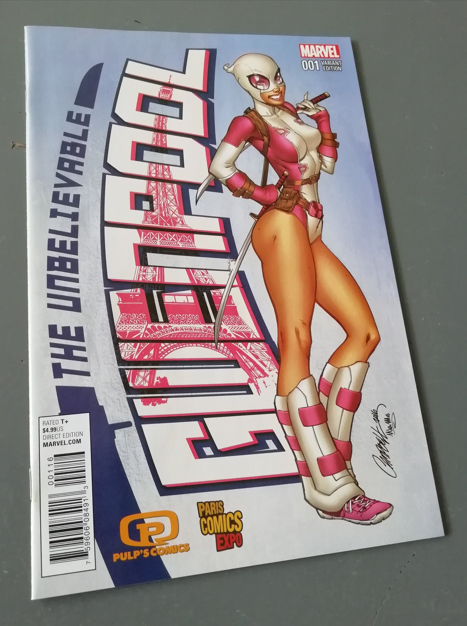 Gwenpool #1 NM- JS Campbell Paris Comic Con Variant