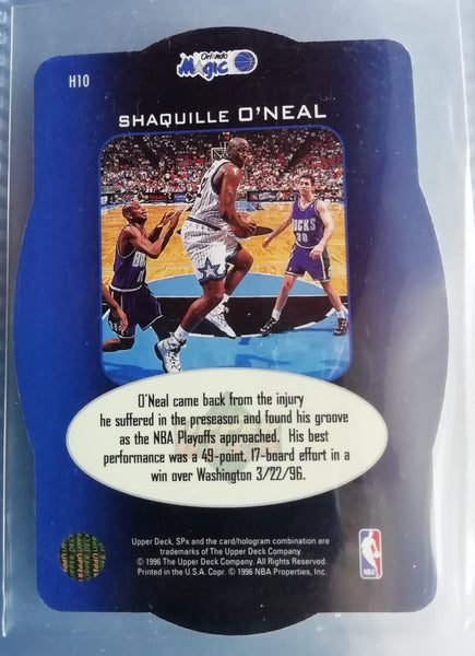 1995-96 Upper Deck SPx Shaquille O'Neal Holoview Heroes #H10 Trading Card NM