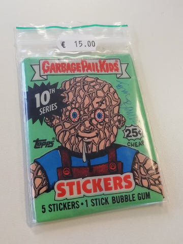 Garbage Pail Kids Original Series 10 Wax Pack - Tom Bunk Signed