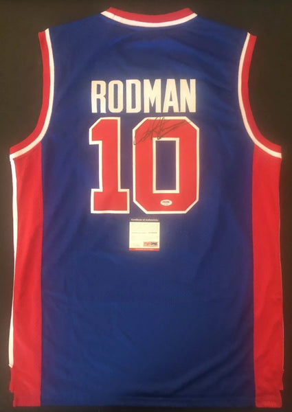 Detroit Pistons Jersey - Dennis Rodman Signed (PSA/DNA)