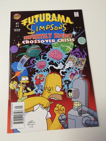 Futurama/Simpsons Infinitely Secret Crossover Crisis #1 FN/VF