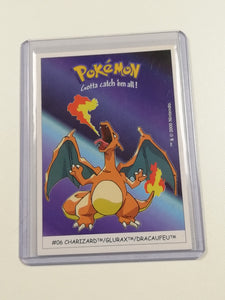Pokemon #06 - Charizard Dunkin Trading Card Sticker NM