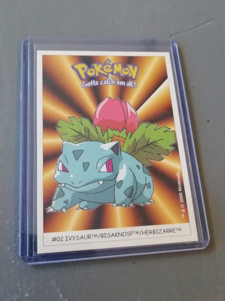 Pokemon #02 - Ivysaur Dunkin Trading Card Sticker NM