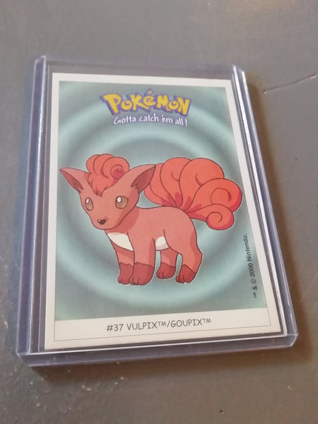 Pokemon #37 - Vulpix Dunkin Trading Card Sticker NM