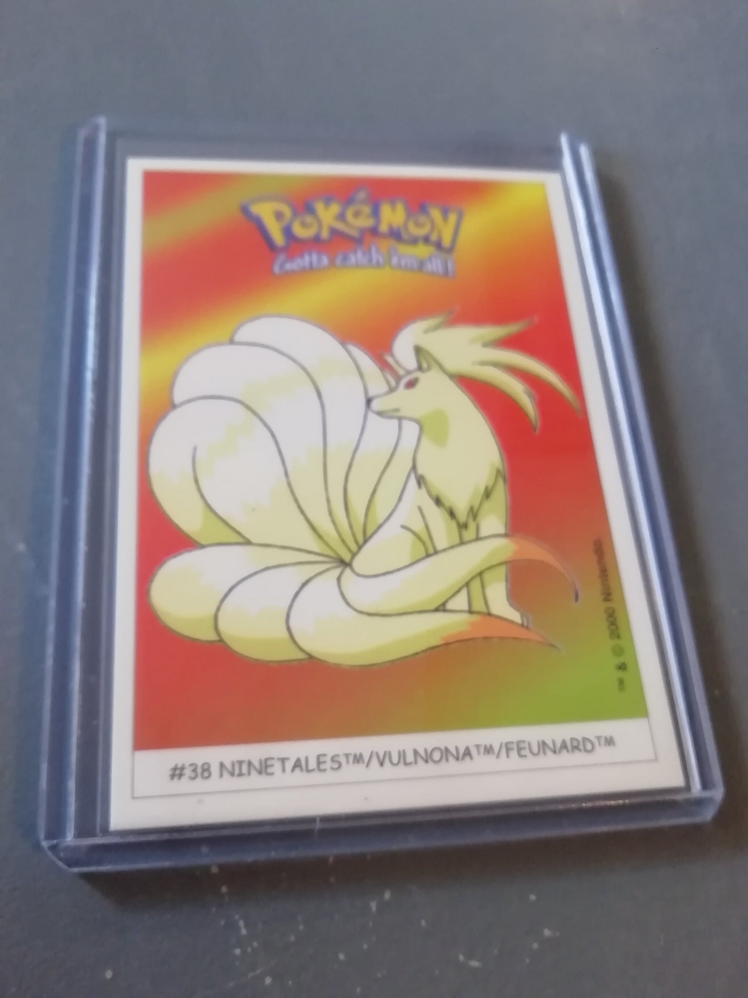 Pokemon #38 - Ninetales Dunkin Trading Card Sticker NM