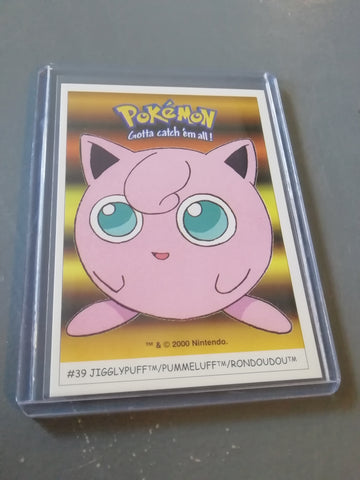 Pokemon #39 - Jigglypuff Dunkin Trading Card Sticker NM