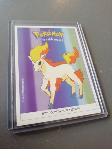 Pokemon #77 - Ponyta Dunkin Trading Card Sticker NM