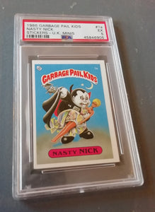 Garbage Pail Kids UK Series 1 #1a - Nasty Nick PSA 5 Sticker