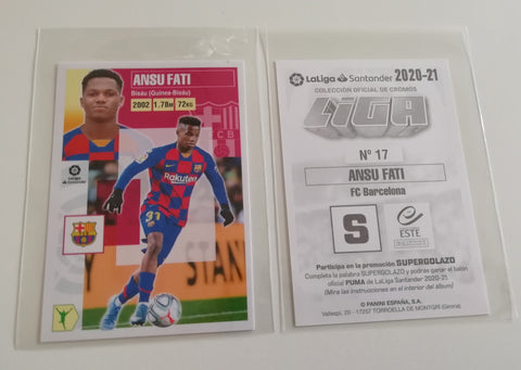 2020-21 La Liga Santander Ansu Fati #17 Sticker