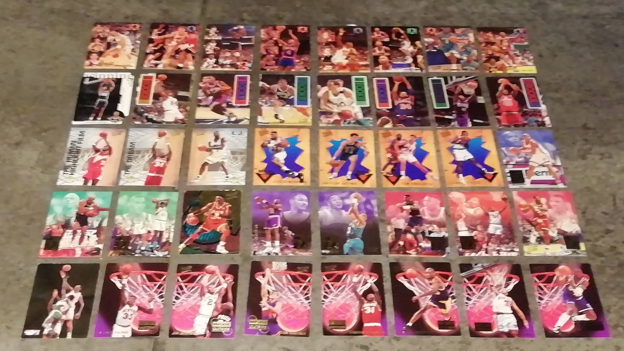 40x NBA Basketball 90's Inserts Trading Cards Lot Ex-NM
