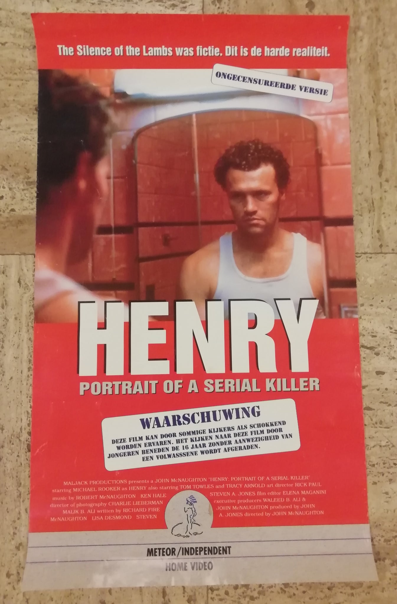 Henry Portrait of a Serial Killer - Original Dutch VHS Promo Poster FN/VF