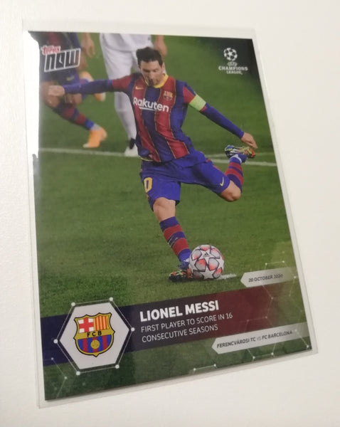 2020-21 Topps Now Champions League Messi/Fati/Pedri Trading Card Lot