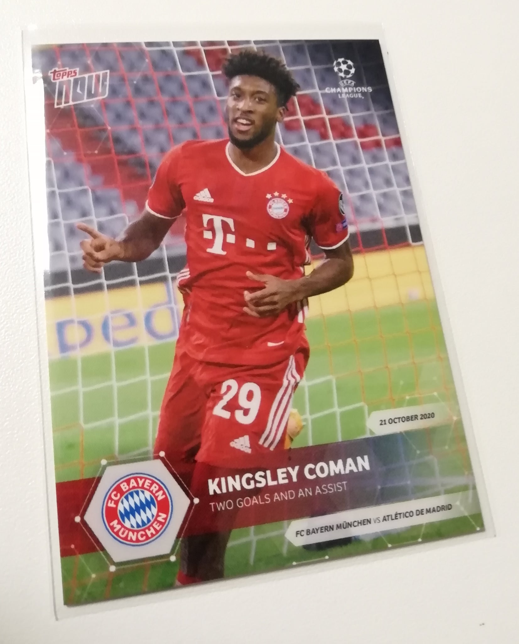 2020-21 Topps Now Champions League Kingsley Coman #8 Trading Card