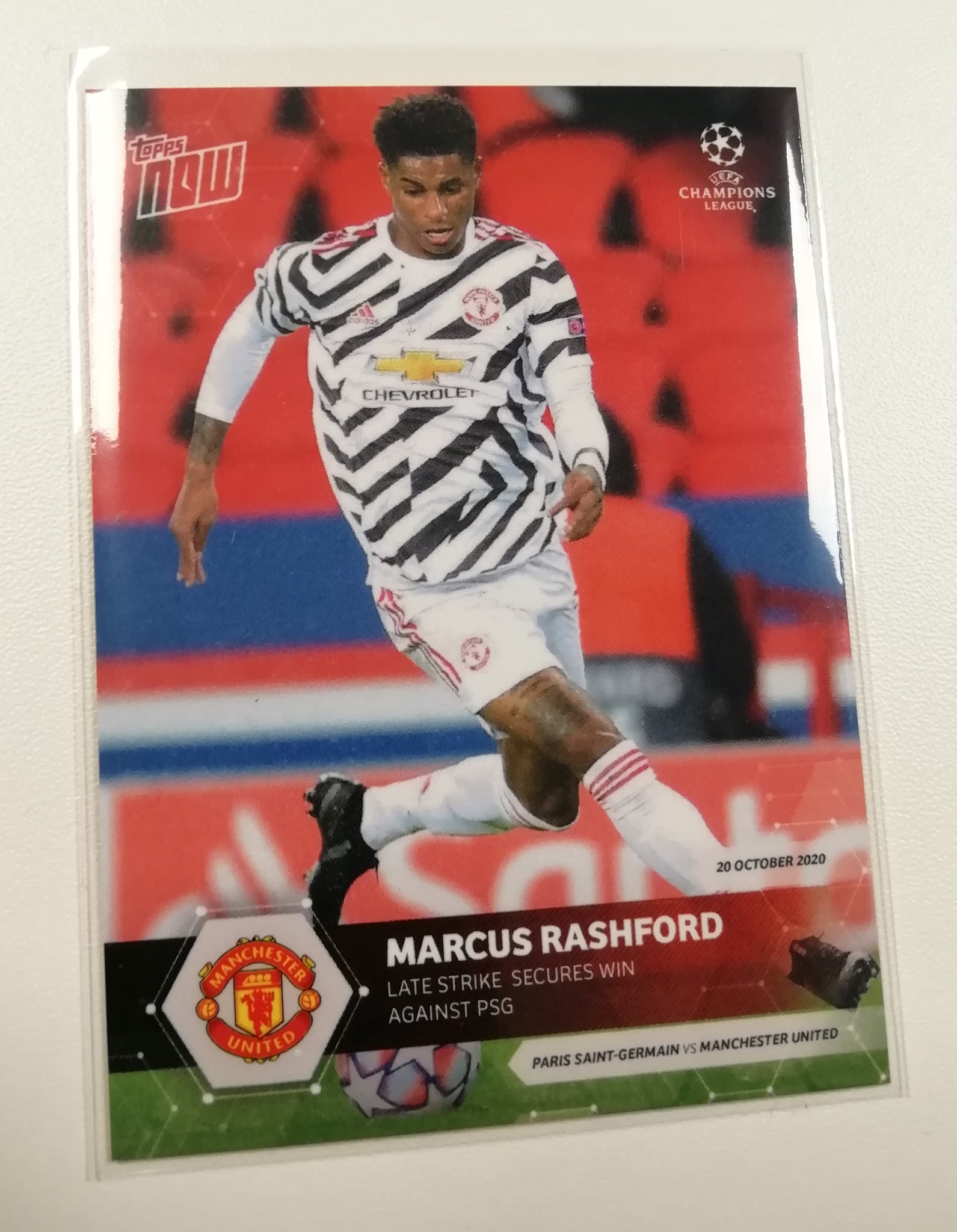 2020-21 Topps Now Champions League Marcus Rashford #4 Trading Card