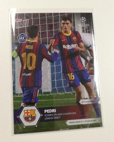 2020-21 Topps Now Champions League Pedri #5 Rookie Card