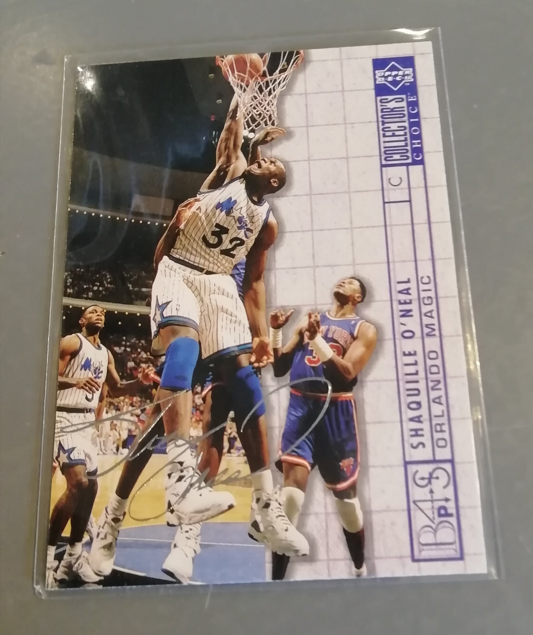 1993-94 Upper Deck Collector's Choice Shaquille O'Neal #390 Silver Signature Trading Card NM