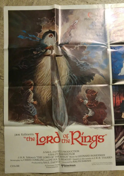 Lord of the Rings Original 41x76" US Movie Poster (1978)