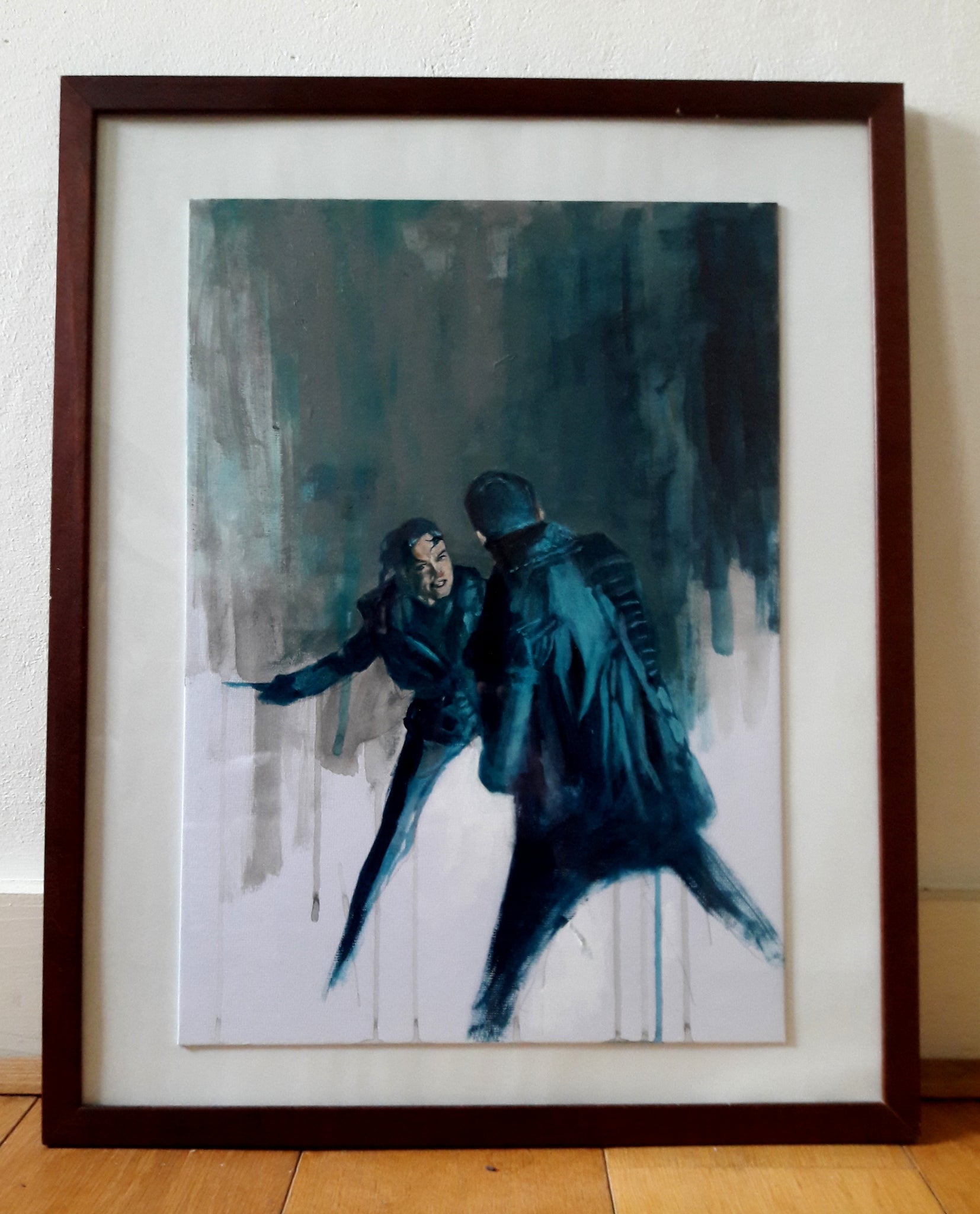 Blade Runner 2049 - Luv vs K Acrylic Painting by Joe Saleh