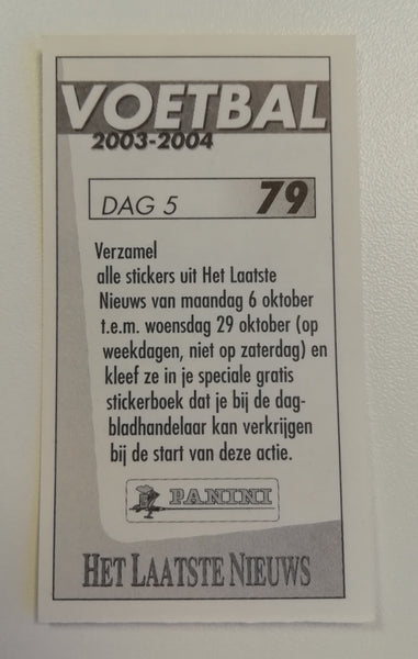 Voetbal 2003-2004 Theo Janssen #79 Rookie Sticker (Laatste Nieuws)