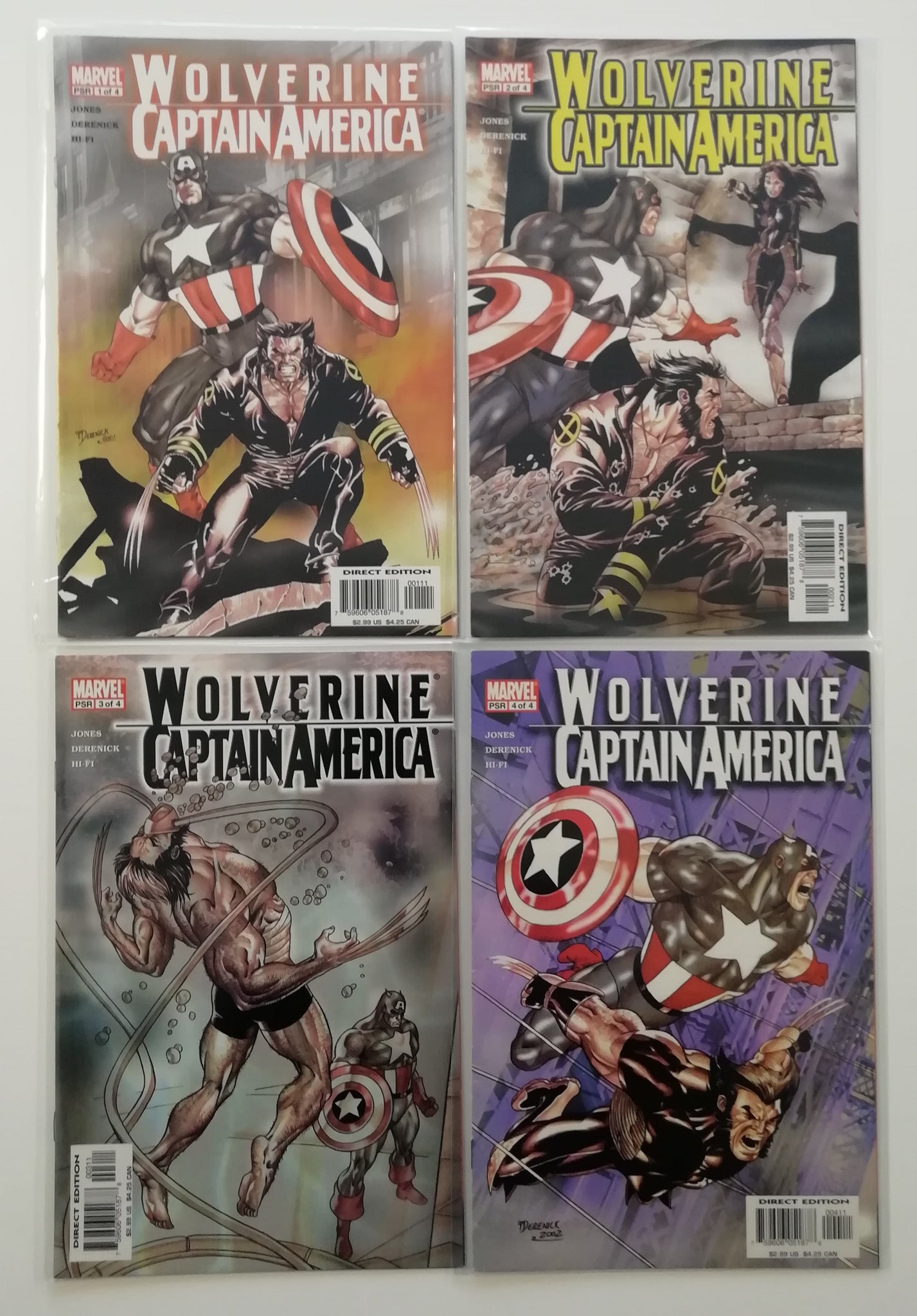 Wolverine Captain America #1-4 VF+ Complete Set