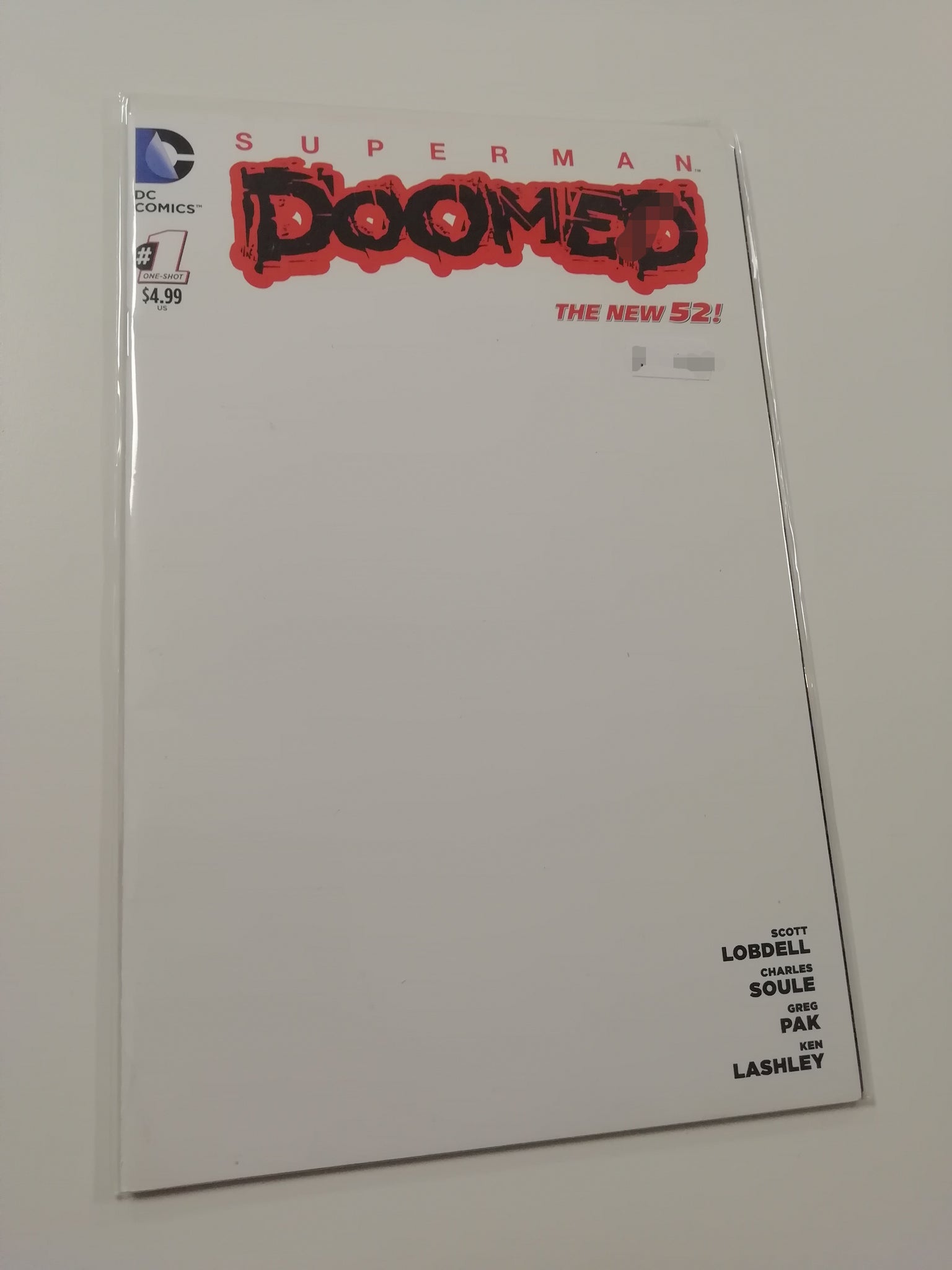 Superman Doomed #1 NM Blank Variant Cover