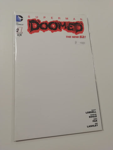 Superman Doomed #1 NM Blank Variant Cover