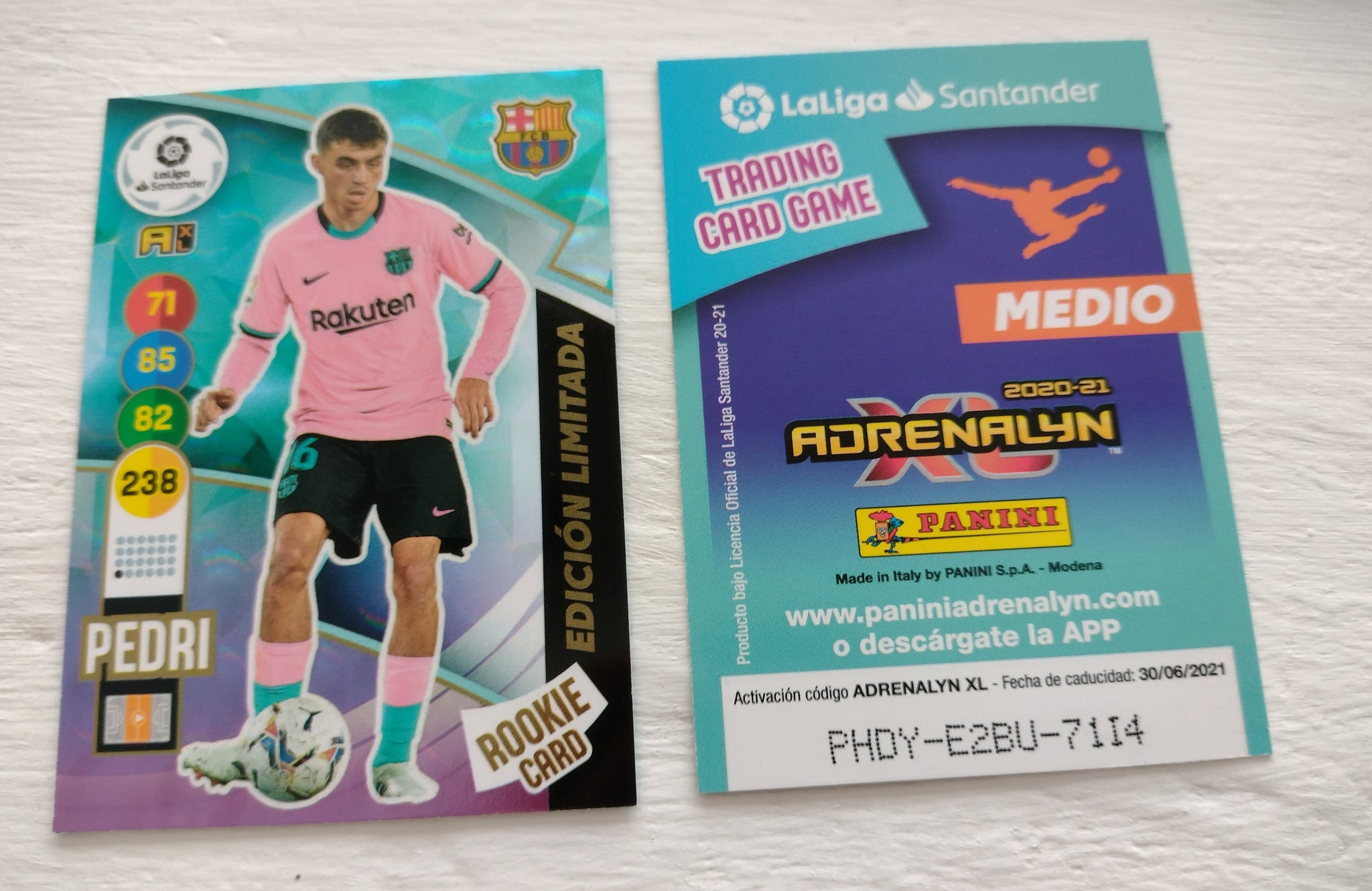2020-21 La Liga Santander Panini Adrenalyn XL Pedri Rookie Card