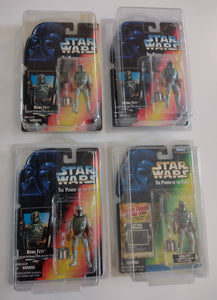 4x Star Wars Power of the Force - Boba Fett (Variation Set)