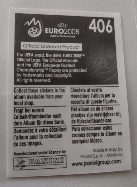 Panini UEFA Euro 2008 Austria - Switzerland Zlatan Ibrahimovic #406 Sticker