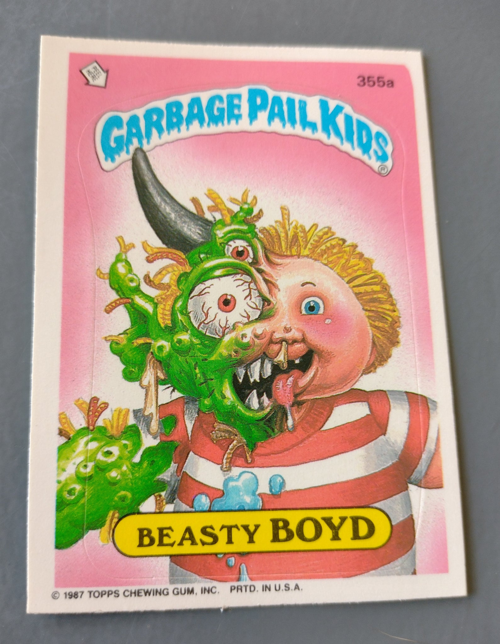 Garbage Pail Kids Original Series 9 #355a - Beasty Boyd Sticker