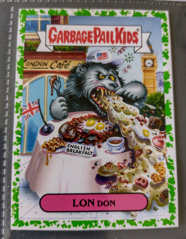 Garbage Pail Kids Oh the Horror-Ible 80s Horror #9b - Lon Don Green Puke Parallel Trading Card