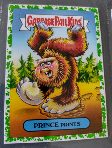Garbage Pail Kids Oh the Horror-Ible Folklore Monster #10b - Prince Prints Green Puke Parallel Trading Card