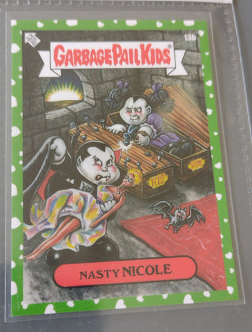 Garbage Pail Kids 2020 Mr. and Mrs. #13b - Nasty Nicole Green Parallel Trading Card