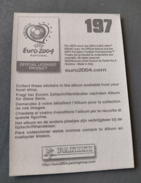 Panini UEFA Euro 2004 Portugal Zlatan Ibrahimovic #197 Sticker