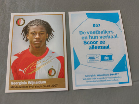 2010 Eredivisie Georginio Wijnaldum Feyenoord Rookie Sticker (AH)