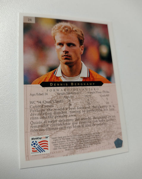 1994 Upper Deck World Cup USA 94 Minute Maid Dennis Bergkamp #24 Rookie Promo Card