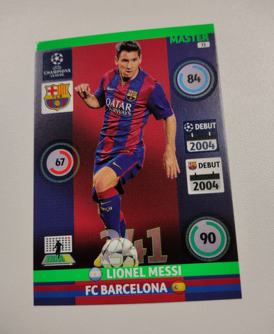 2014-2015 Panini Adrenalyn Champions League #72 Lionel Messi Trading Card