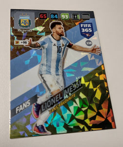 2018 Panini Adrenalyn FIFA 365 Lionel Messi FANS #338 Trading Card