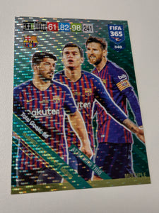 2019 Panini Adrenalyn FIFA 365 Lionel Messi Attacking Trio #340 Trading Card