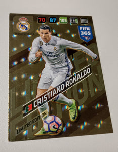 2017-18 Panini Adrenalyn FIFA 365 Cristiano Ronaldo Limited Edition Trading Card