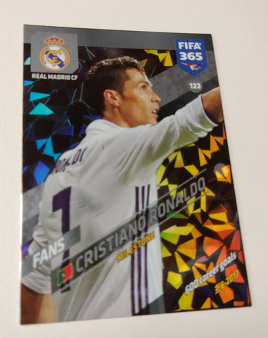 2018 Panini Adrenalyn FIFA 365 Cristiano Ronaldo FANS #123 Trading Card