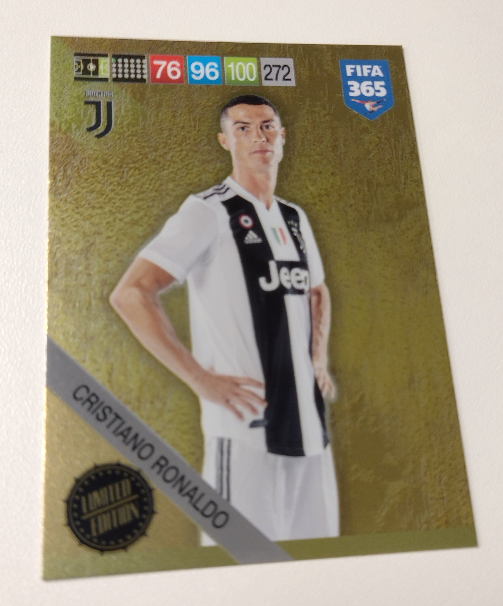 2018 Panini Adrenalyn FIFA 365 Cristiano Ronaldo Limited Edition Trading Card