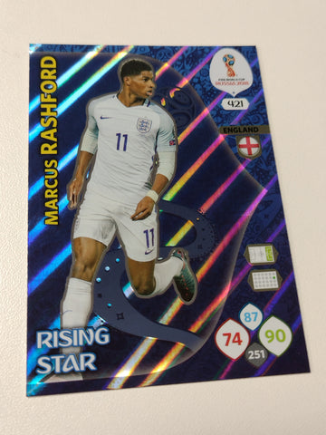 Panini Adrenalyn World Cup 2018 Russia Rising Star Marcus Rashford #421 Trading Card