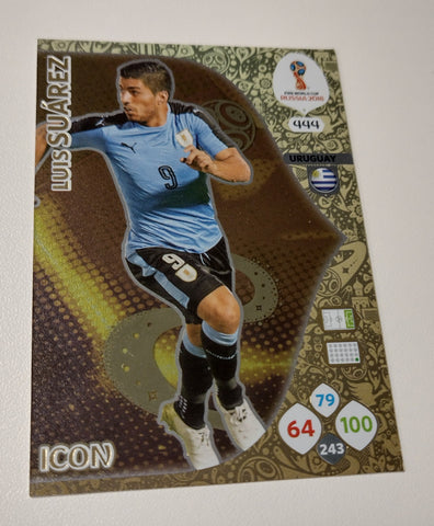 Panini Adrenalyn World Cup Russia 2018 Luis Suarez ICON #444 Trading Card