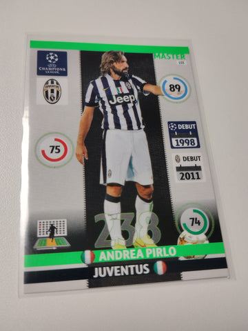 2014-2015 Panini Adrenalyn Champions League Andrea Pirlo #153 Master Trading Card